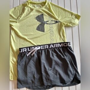 UNDER ARMOUR girls size XL shirt/ short set